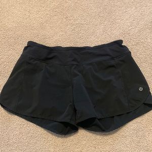 Lululemon low rise speed up shorts - size 8